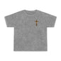 Christian Cross T-Shirt — "I Can Do All Things Through Christ" Mineral Wash Tee