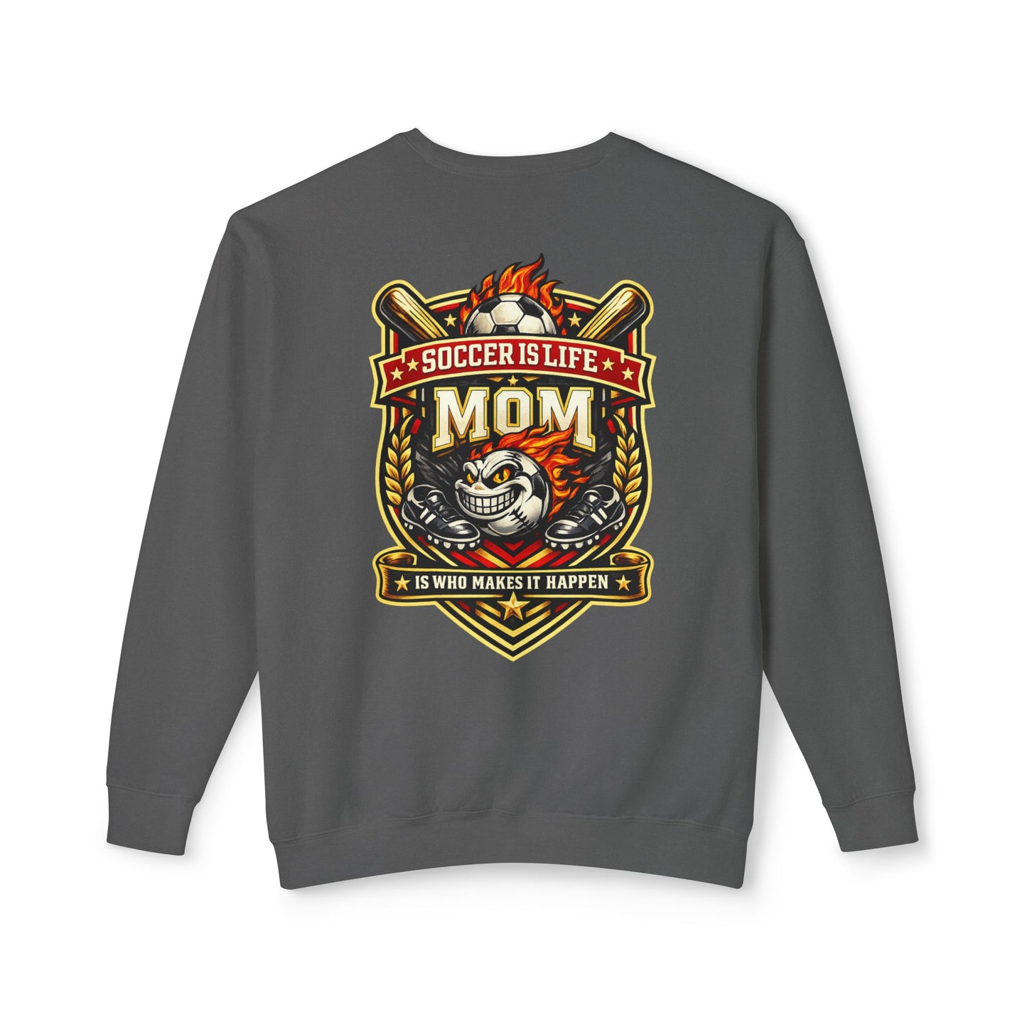 Soccer Is Life Mom Crewneck Sweatshirt — Soccer Mom Graphic Crew