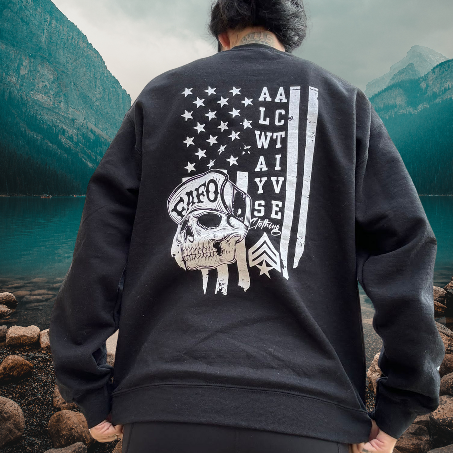 FAFO American Flag Crewneck