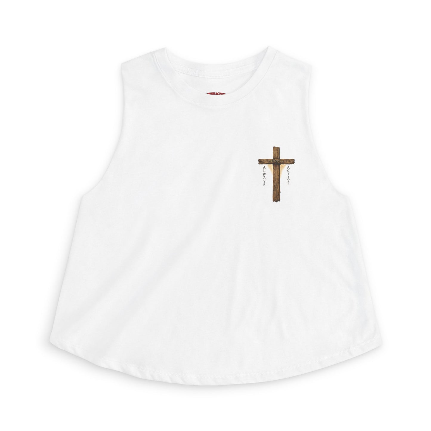 Women's Crop Top - Small Rustic Cross Graphic Faith Tank