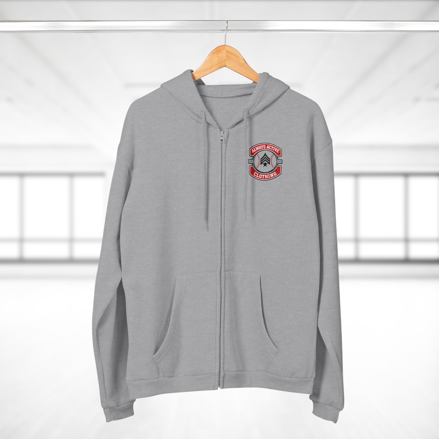 Baseball Grandpa Zip Hoodie — "Baseball's Life" Graphic Zip-Up Sweatshirt