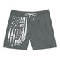 Men's Patriotic Flag Swim Shorts — Distressed American Flag Design