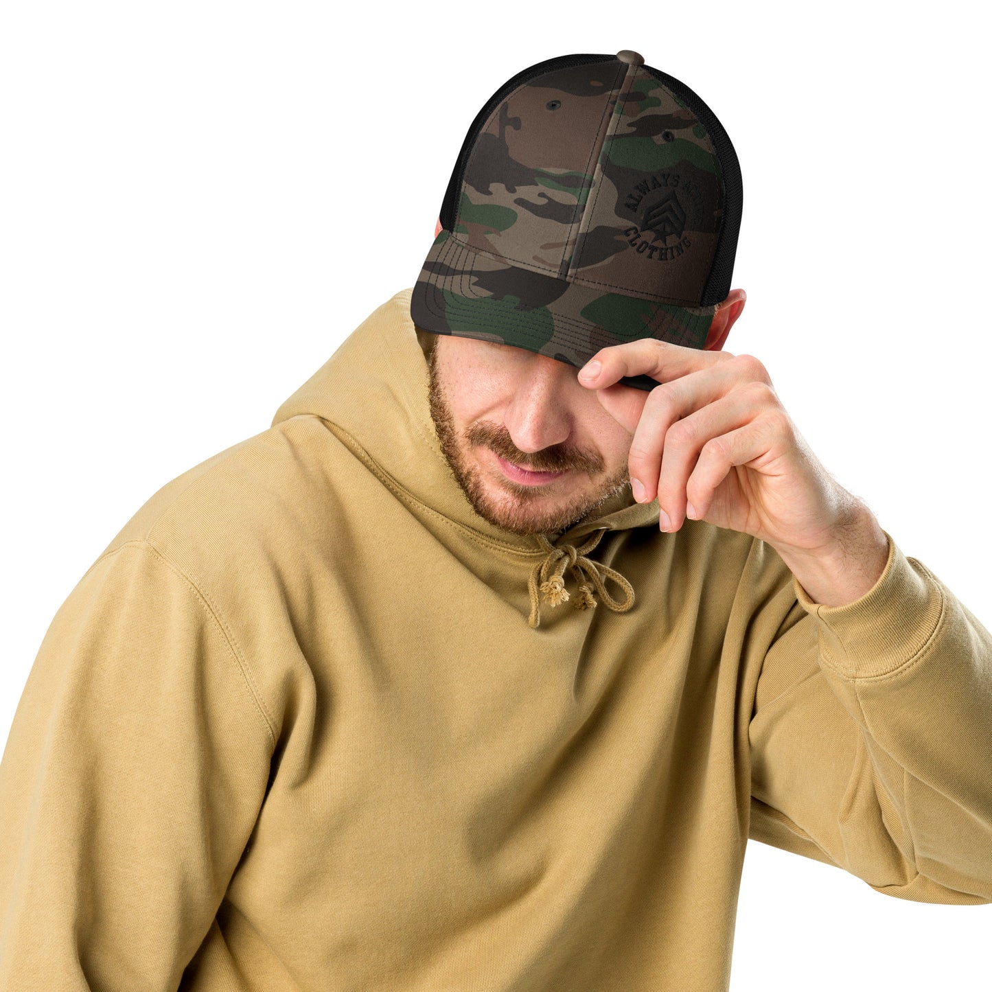Always Active Logo Camo trucker hat