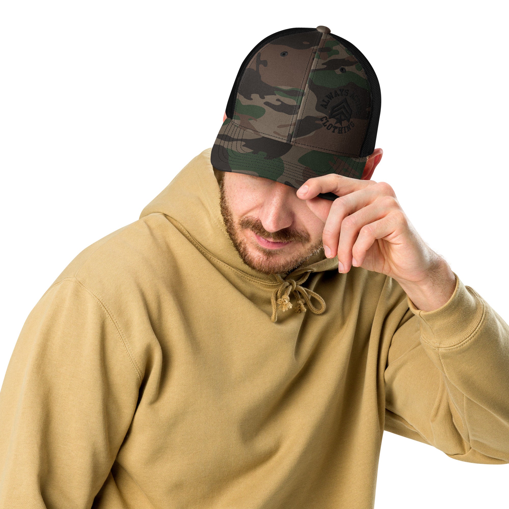 Always Active Logo Camo trucker hat