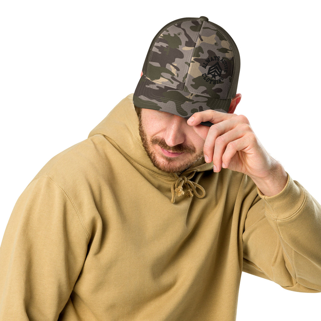 Always Active Logo Camo trucker hat