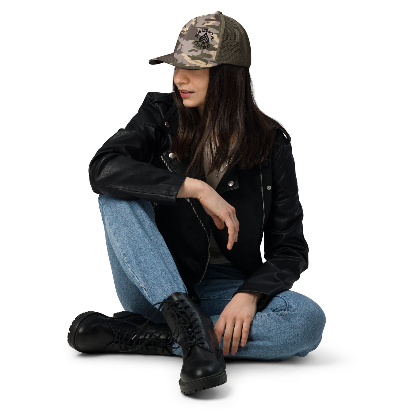 Always Active Logo Camo trucker hat
