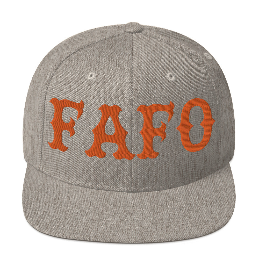 FAFO Snapback Hat (Orange)