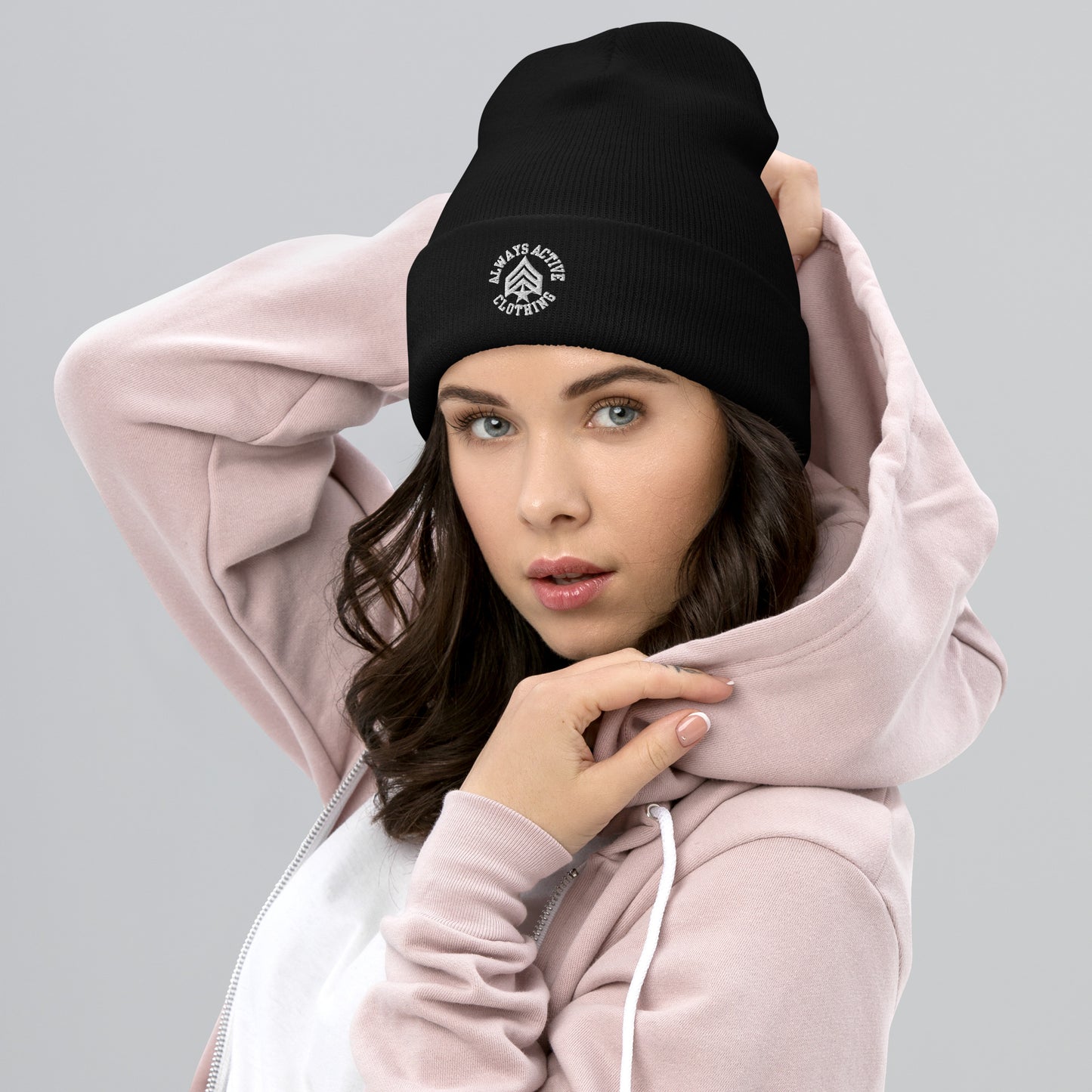 Always Active (White Logo) Cuffed Beanie