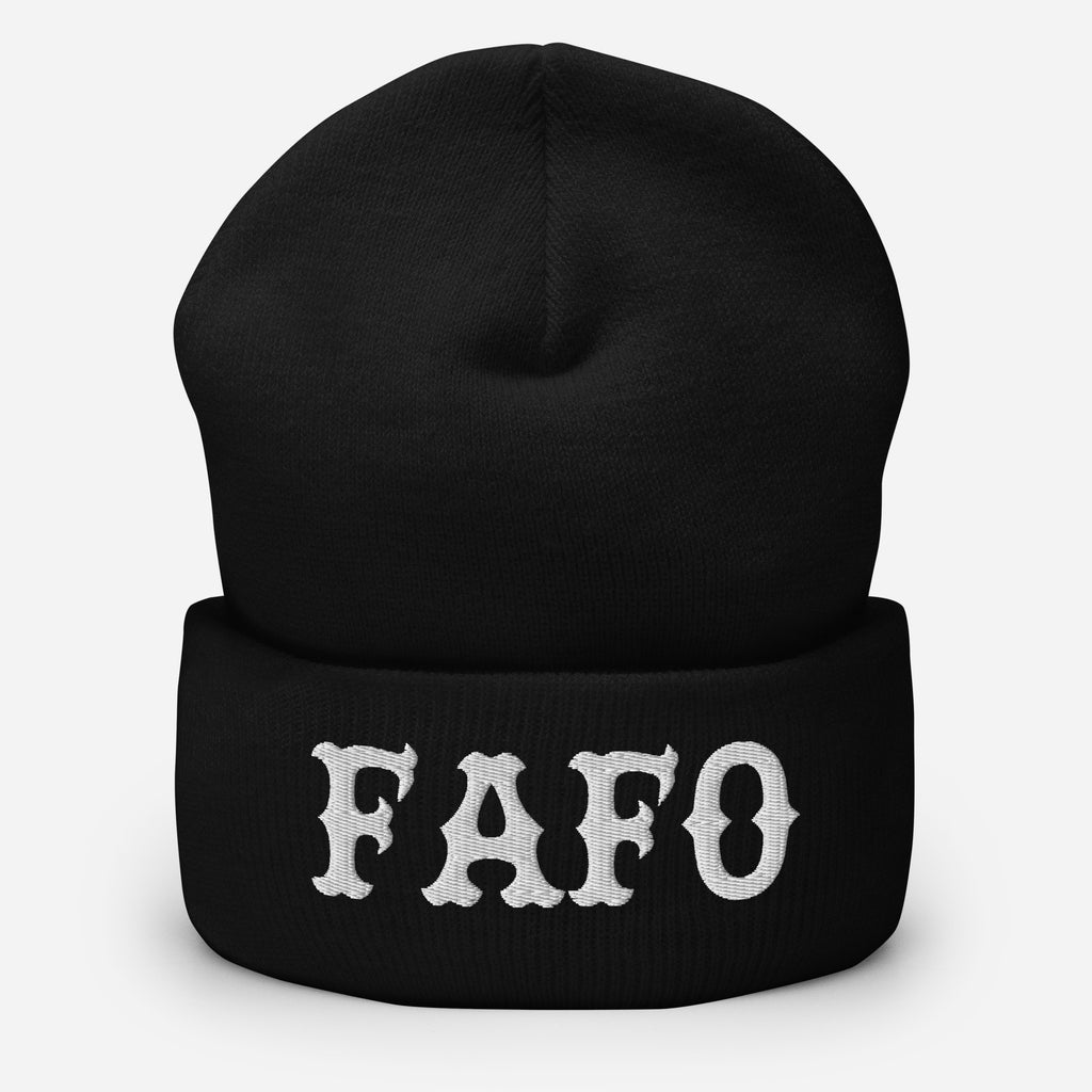 FAFO (White) Beanie