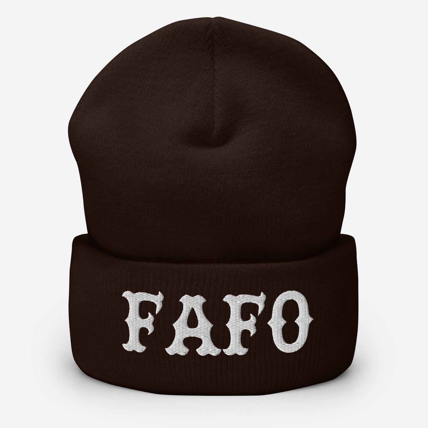 FAFO (White) Beanie
