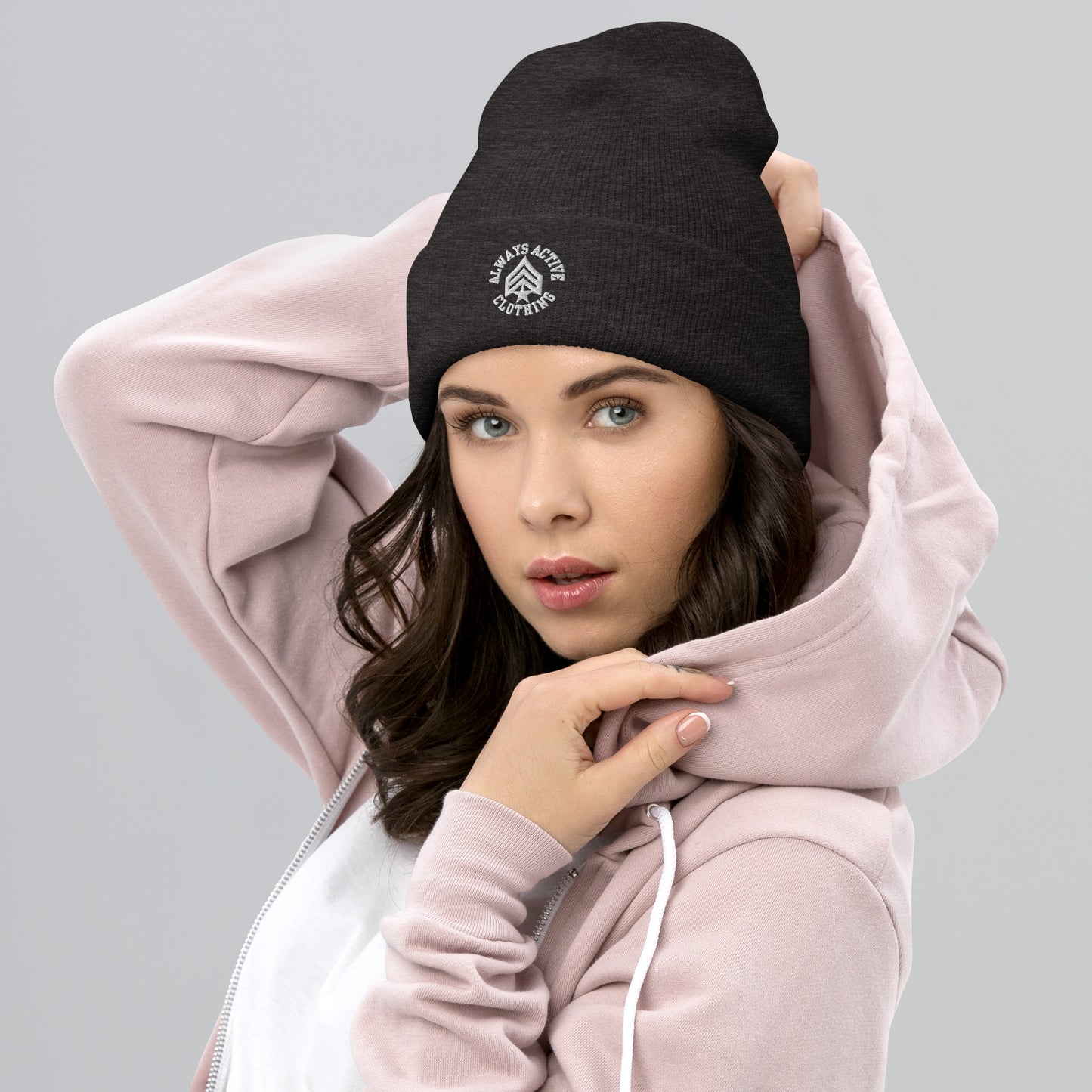 Always Active (White Logo) Cuffed Beanie