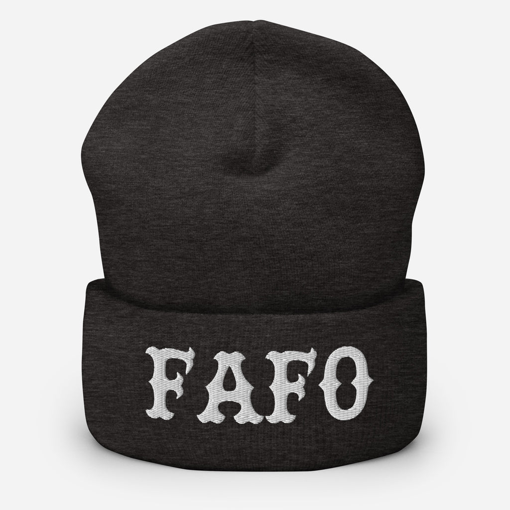 FAFO (White) Beanie