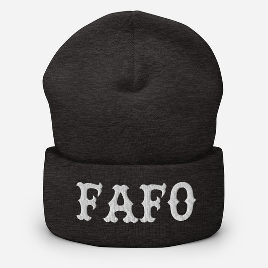 FAFO (White) Beanie