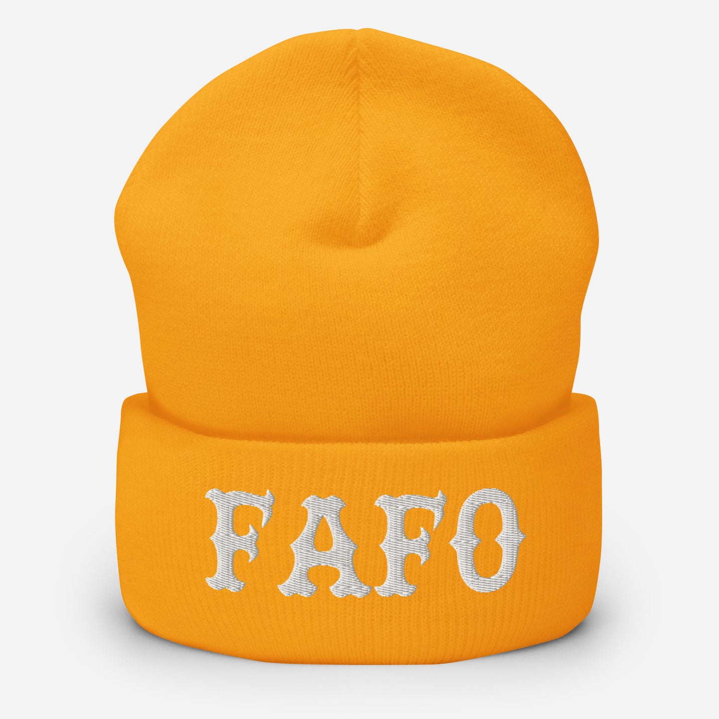 FAFO (White) Beanie