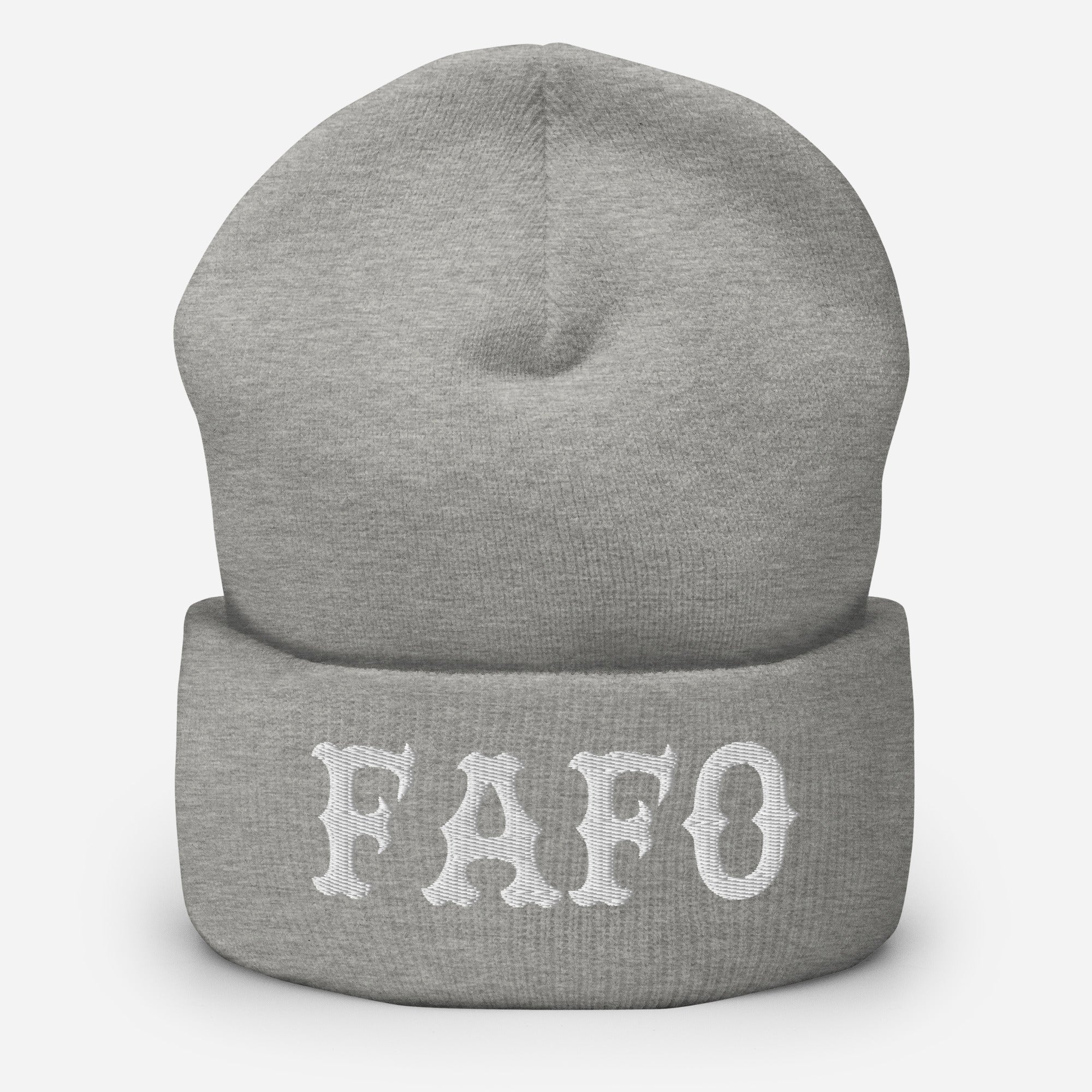 FAFO (White) Beanie