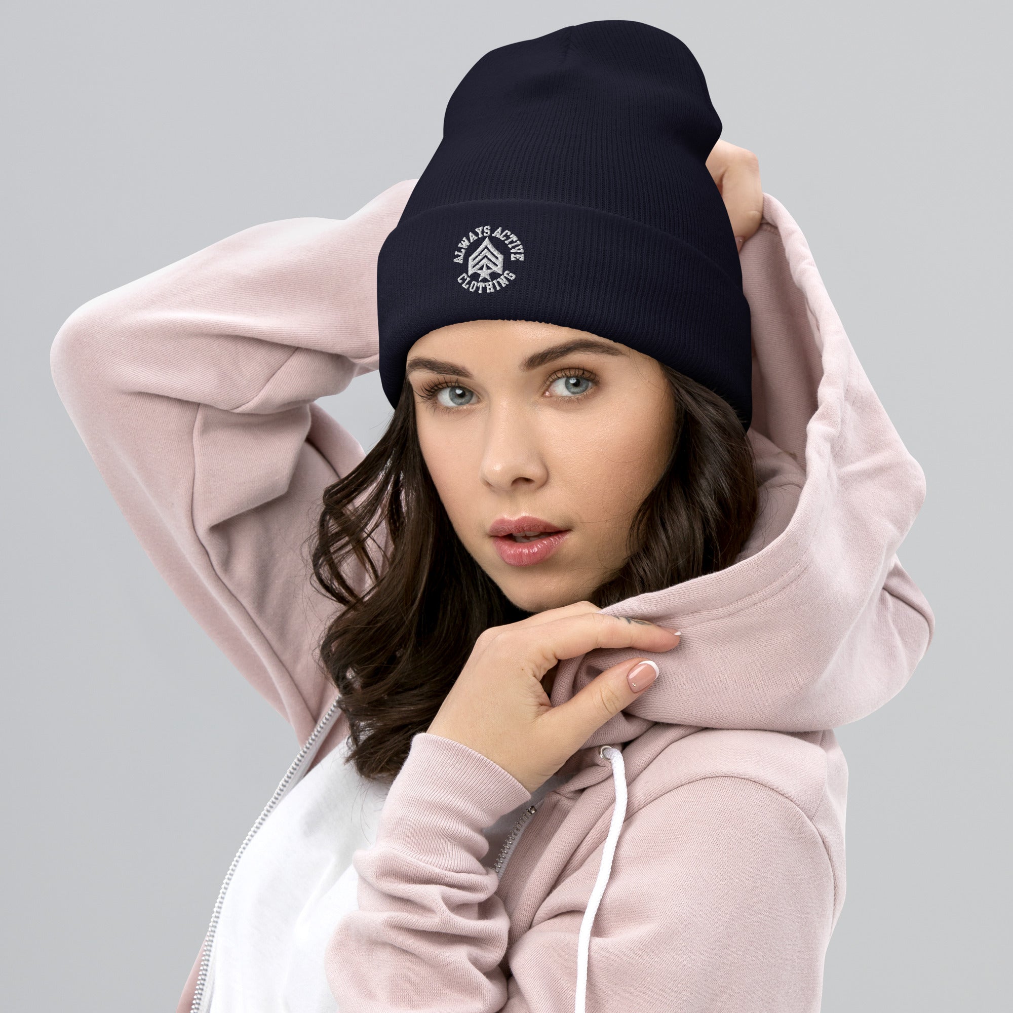 Always Active (White Logo) Cuffed Beanie