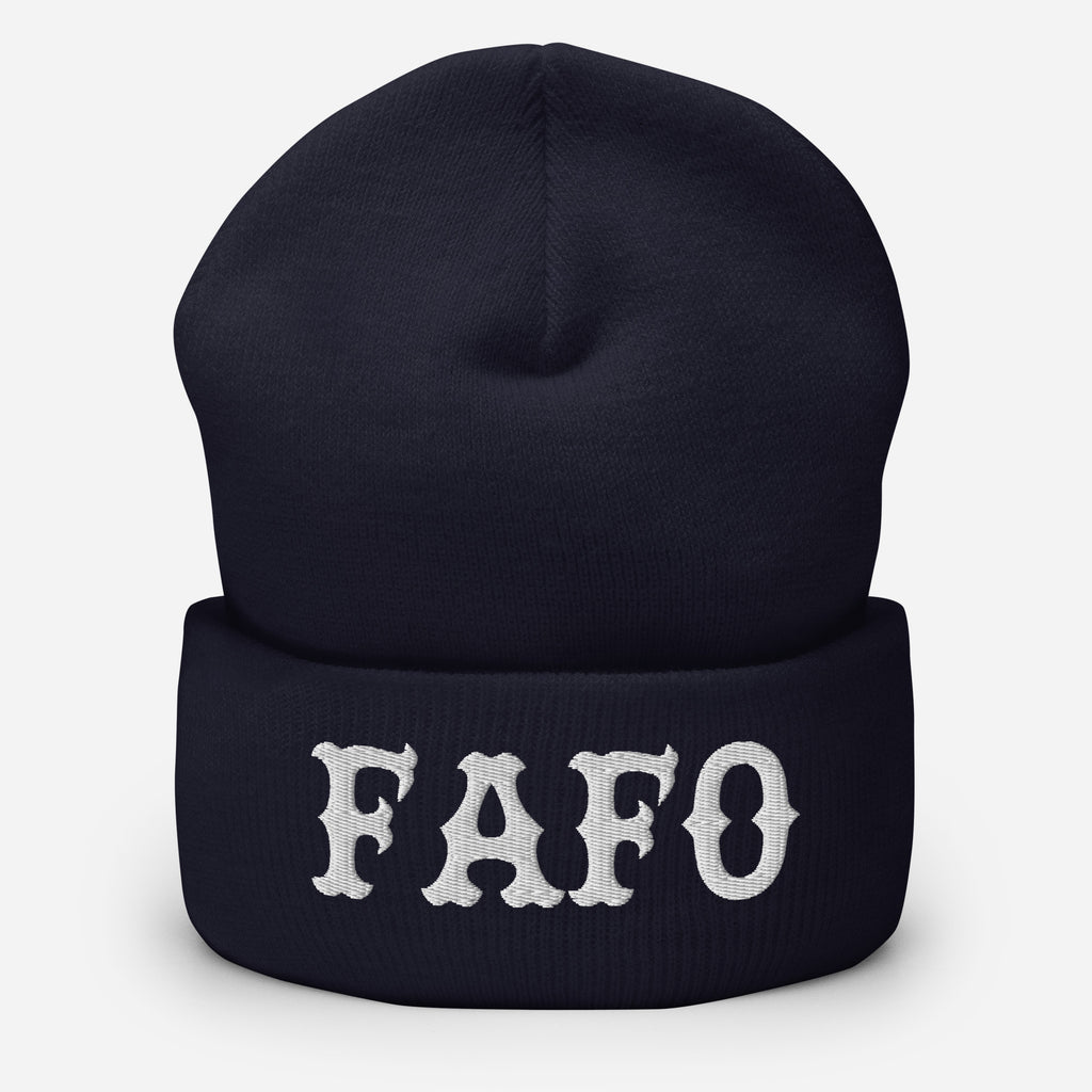 FAFO (White) Beanie