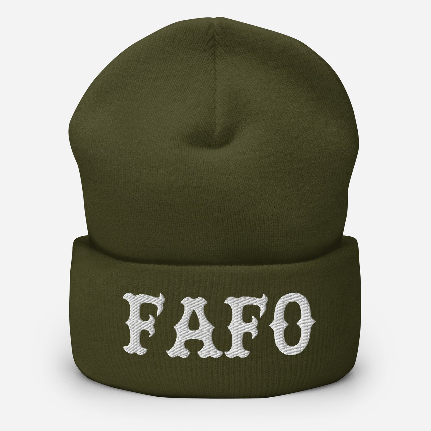 FAFO (White) Beanie