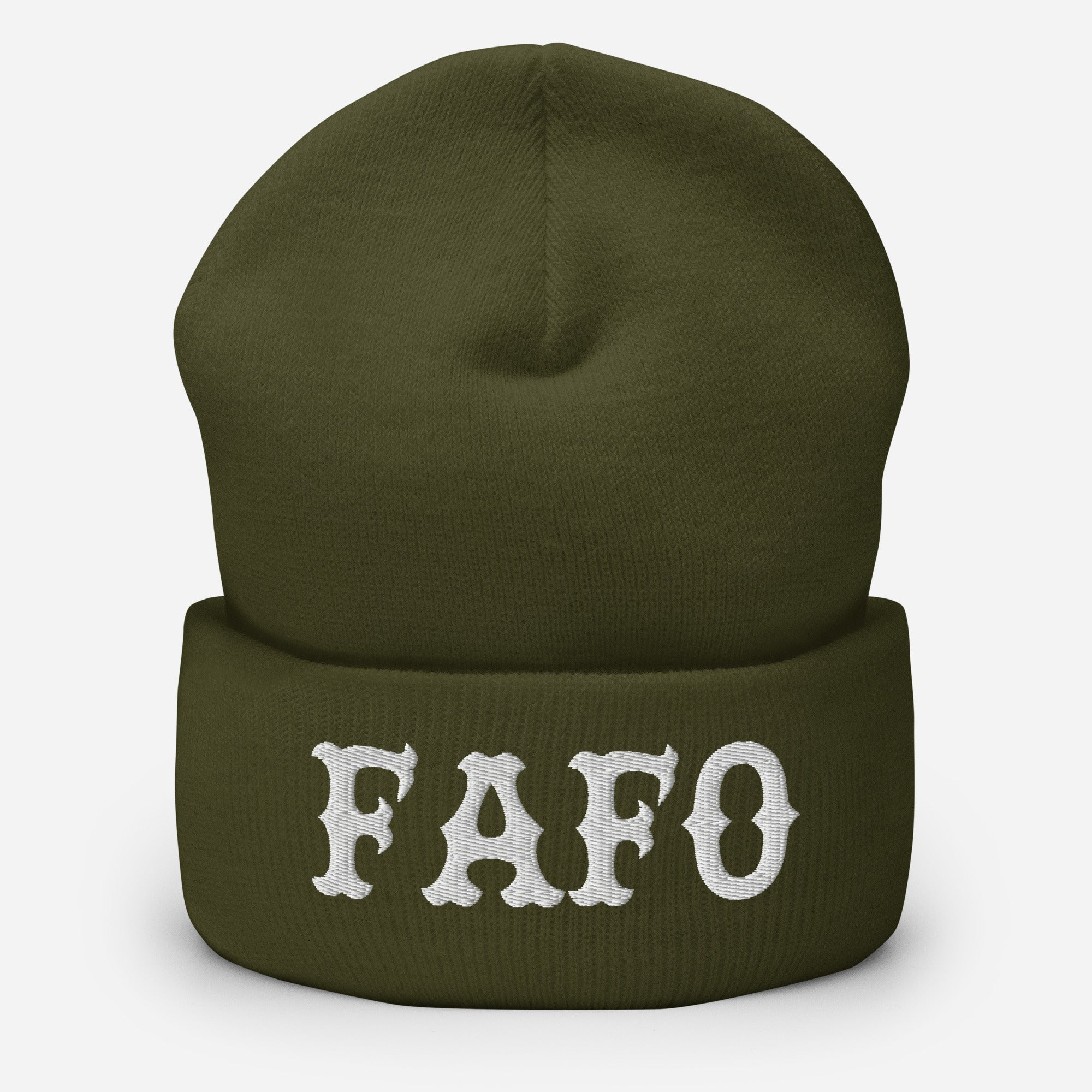 FAFO (White) Beanie