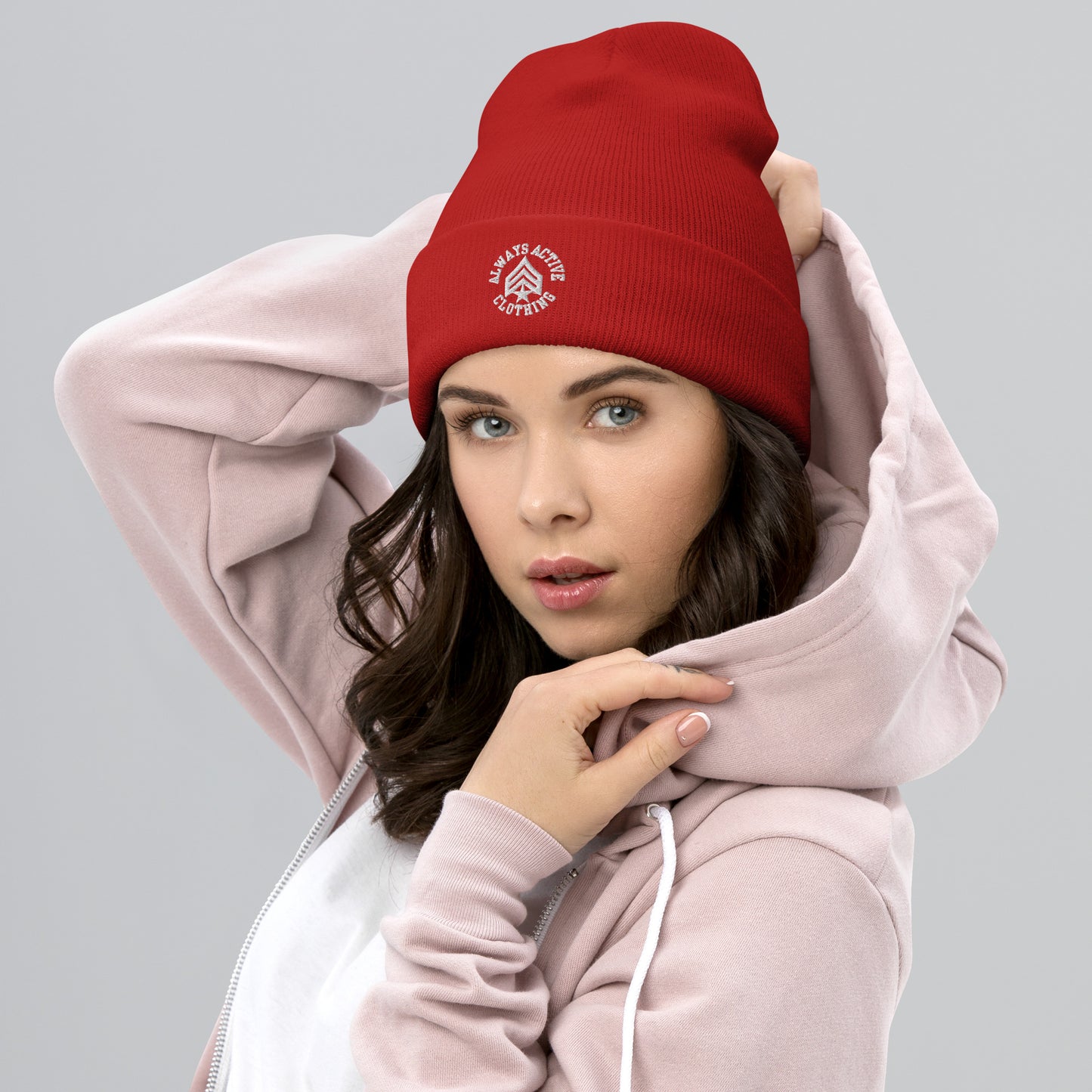 Always Active (White Logo) Cuffed Beanie