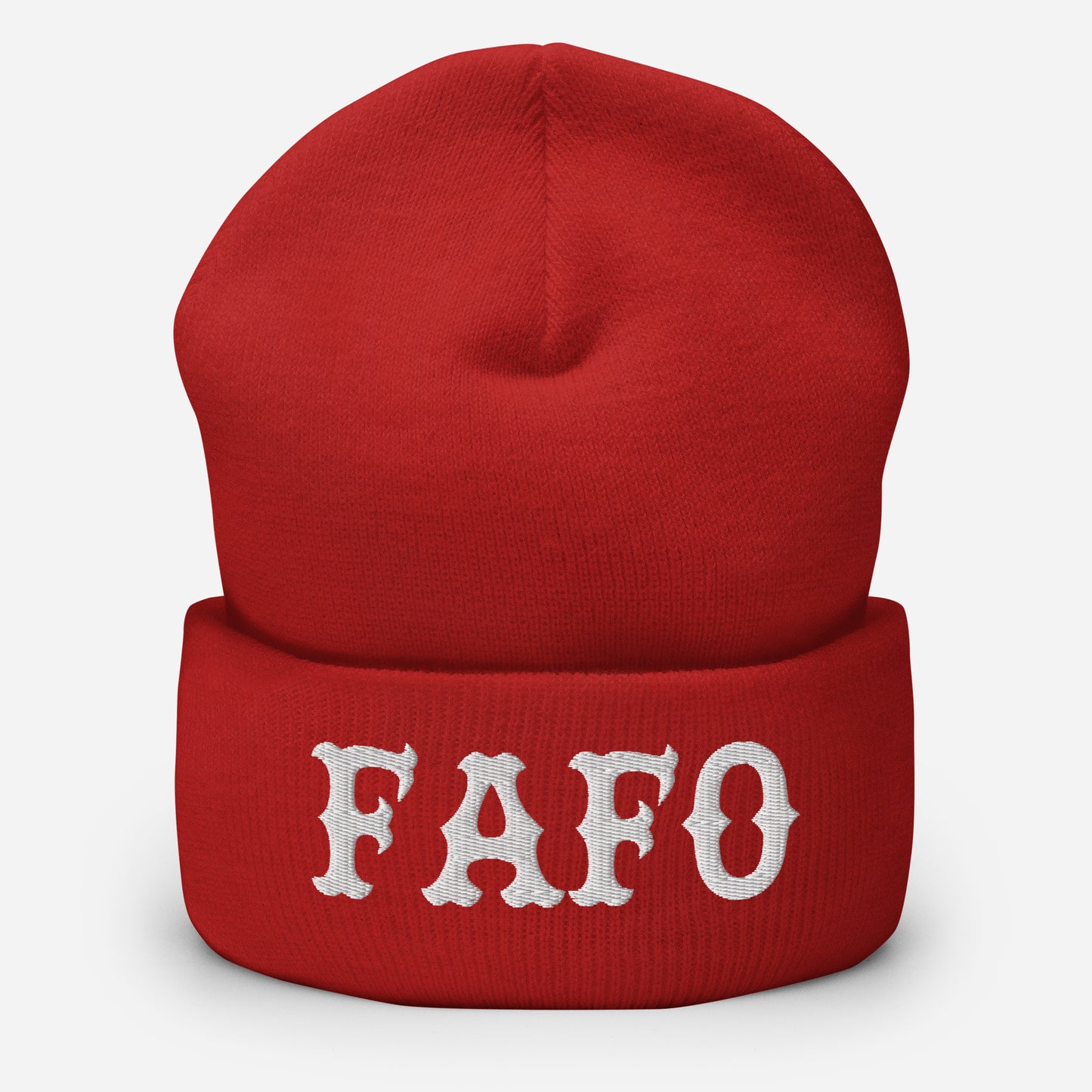FAFO (White) Beanie