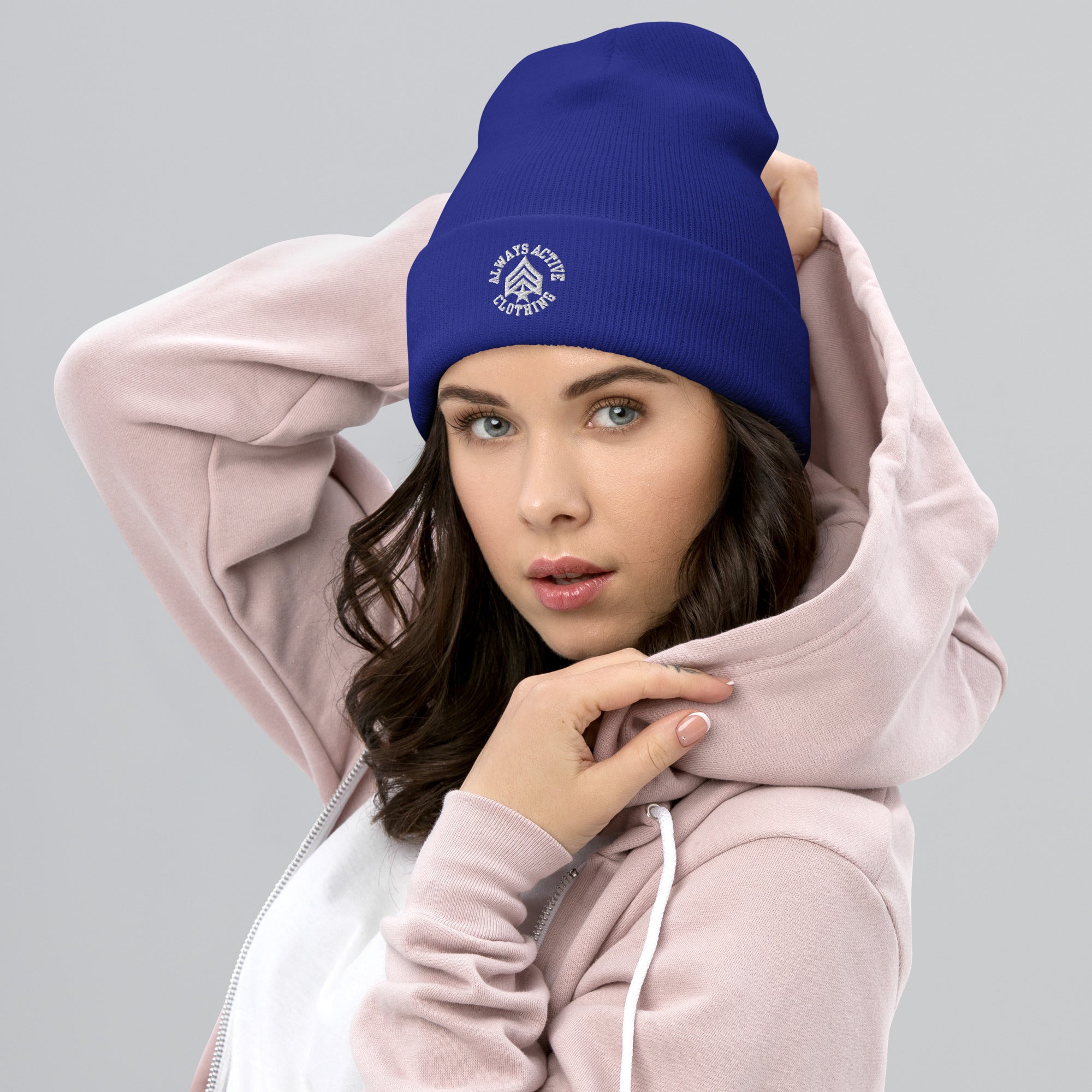 Always Active (White Logo) Cuffed Beanie