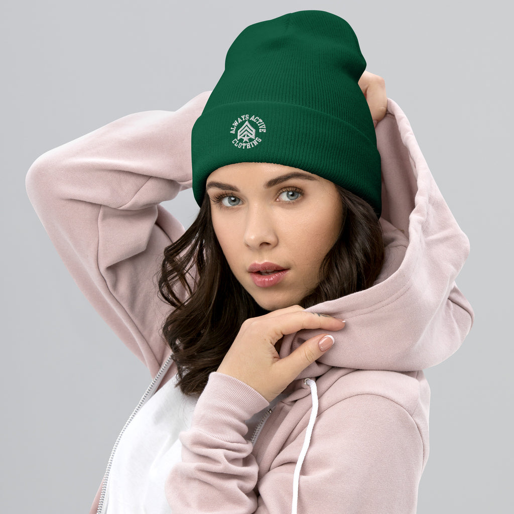 Always Active (White Logo) Cuffed Beanie
