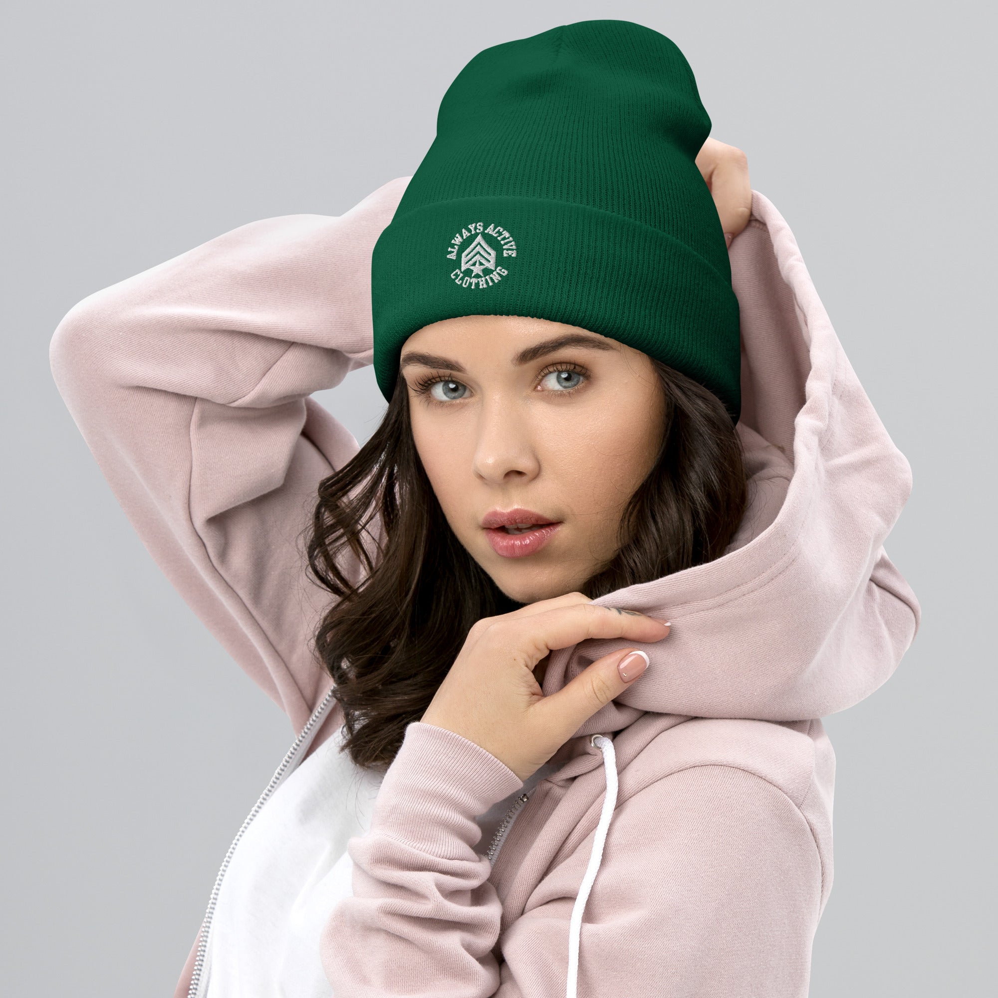 Always Active (White Logo) Cuffed Beanie